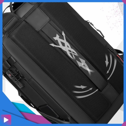 Plecak Próżniowy do Samolotu z Pompką Kompresyjny 49x32x15 Zamek TSA USB Wodoodporny 60L na Laptop 17" ASATO®