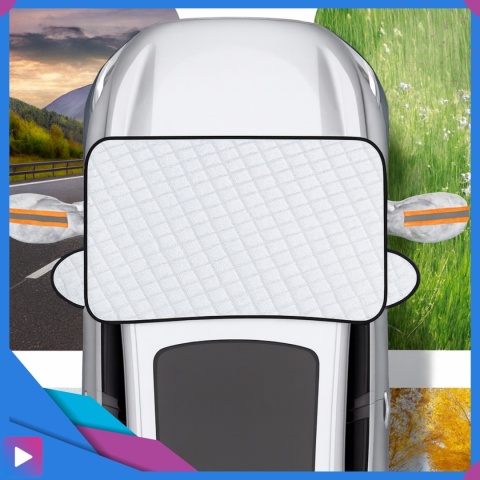 Mata Antyszronowa na Szybę z Osłonami Lusterek Magnesy Osłona Mata Całoroczna Zima/Lato ASATO®