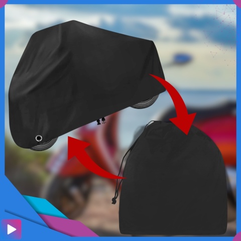 Pokrowiec na Rower Motor Skuter Wodoodporny na Balkon Oxford 200x110 Czarny