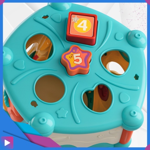 Multikostka Interaktywna 7w1 dla Dzieci Edukacyjna Muzyczna LED Sorter Pianinko ASATO®