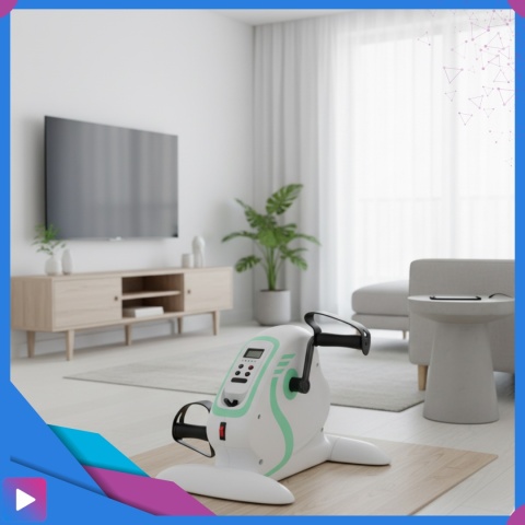 Rotor Elektryczny Rehabilitacyjny do Ćwiczeń Rąk i Nóg 2w1 Pilot Wyświetlacz LCD 12 Prędkości Rehabilitacja ASATO®