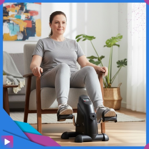 Rotor Rowerek Rehabilitacyjny 2w1 Mechaniczny do Ćwiczeń Rąk i Nóg z Wyświetlaczem LCD Dla Seniora Do Rehabilitacji ASATO®