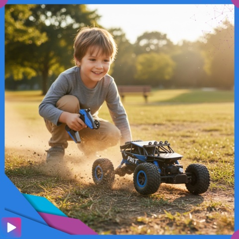 Samochód Zdalnie Sterowany Dla Dzieci Auto Terenowe Pilot Amortyzatory RC Autko ASATO®