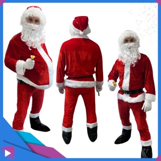 Strój Świętego Św. Mikołaja 14 elementów Santa Claus Premium Gwiazdor