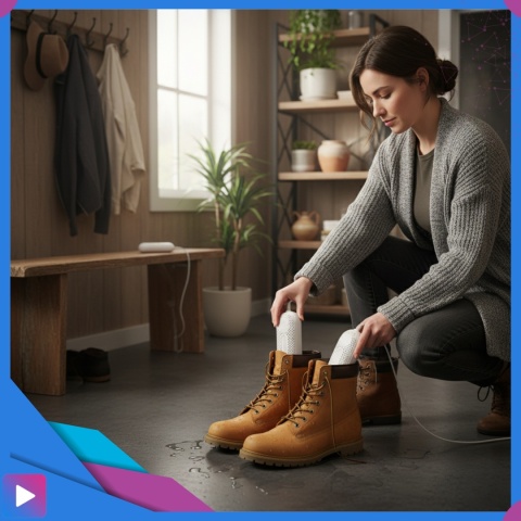 Suszarka Ozonowa do Butów Rękawic Kasków Dezynfekcja Cicha Praca Energooszczędna Kompaktowa ASATO®