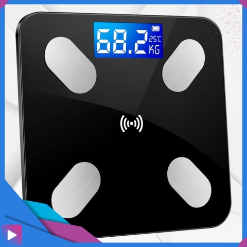 Inteligentna Waga Łazienkowa Elektroniczna Bluetooth Analityczna 32w1 z Aplikacją i Pomiarem Tłuszczu ASATO®