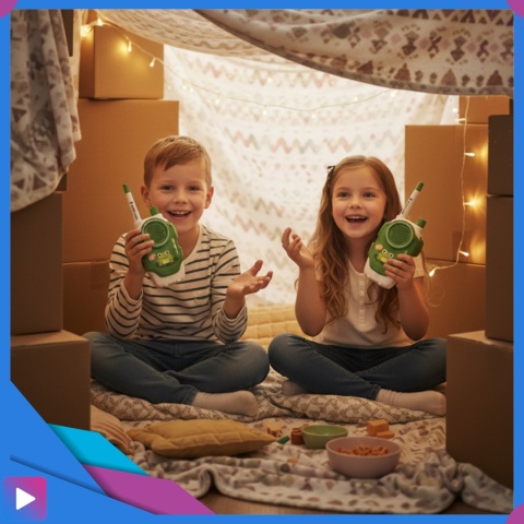 Walkie-Talkie Dla Dzieci 300 m Zasięgu Latarka Krótkofalówki Bezprzewodowe Łoki Toki ASATO®