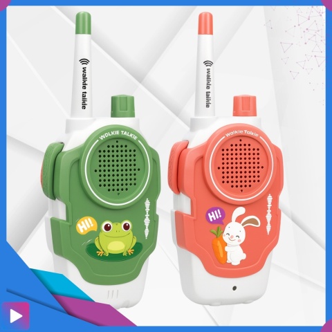 Walkie-Talkie Dla Dzieci 300 m Zasięgu Latarka Krótkofalówki Bezprzewodowe Łoki Toki ASATO®