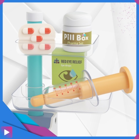 Zestaw Mały Lekarza dla Dzieci Interaktywny Wózek Medyczny 26 Elementów Światło Dźwięk Edukacyjny ASATO®