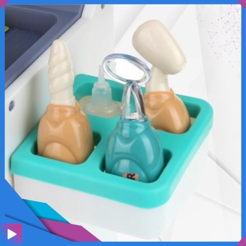 Zestaw Mały Lekarza dla Dzieci Interaktywny Wózek Medyczny 26 Elementów Światło Dźwięk Edukacyjny ASATO®