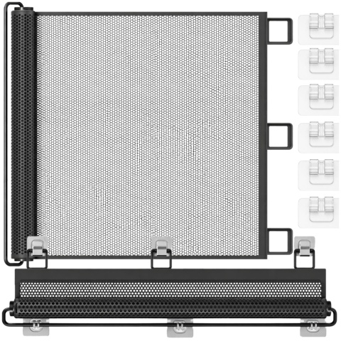Bramka zabezpieczająca 150x78 cm ASATO® Na Schody Drzwi Dla Dzieci Psa Rolowana Czarna Barierka Zabezpieczająca