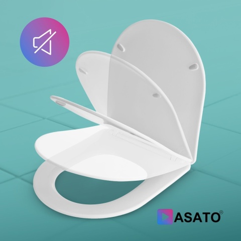 Deska Sedesowa Wolnoopadająca 1046 Biała Duroplast Uniwersalna Klapa WC Twarda