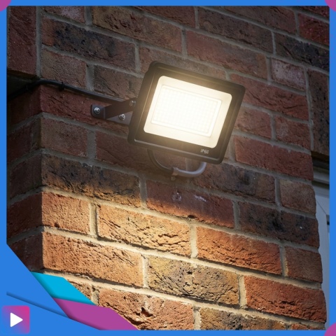 Halogen Naświetlacz LED 100W IP66 4000K ASATO® Zewnętrzny Lampa Robocza Na Elewację Garaż Warsztat