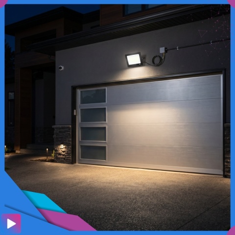 Halogen Naświetlacz LED 100W IP66 4000K ASATO® Zewnętrzny Lampa Robocza Na Elewację Garaż Warsztat