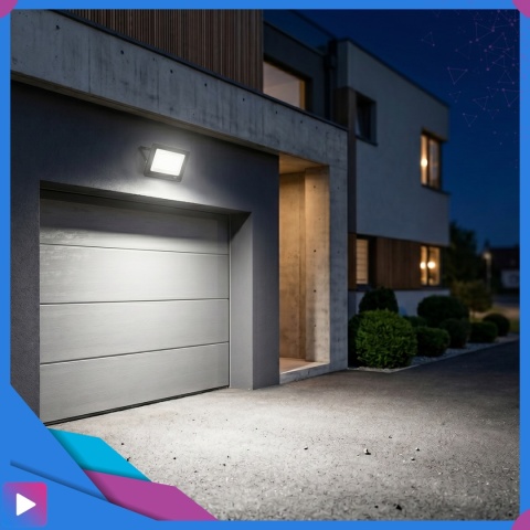 Halogen Naświetlacz LED 150W 6500K IP66 ASATO® Zewnętrzny Lampa Robocza Na Elewację Garaż Warsztat