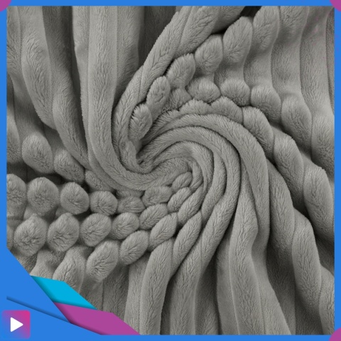 Koc 210x220 cm Gruby Puszysty Tłoczony 3D Miękki Ciepły Narzuta Elegancki ASATO®