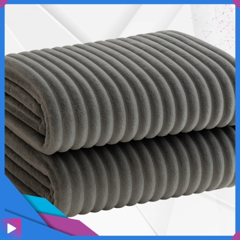 Koc 210x220 cm Gruby Puszysty Tłoczony 3D Miękki Ciepły Narzuta Elegancki ASATO®