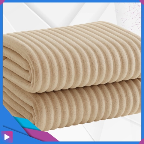 Koc 210x220 cm Gruby Puszysty Tłoczony 3D Miękki Ciepły Narzuta Elegancki ASATO®