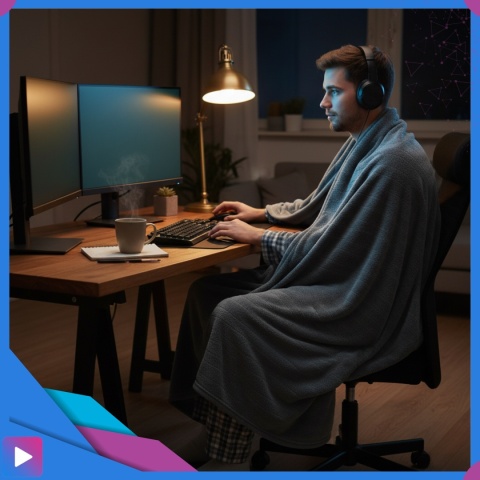 Duży Koc Elektryczny Podgrzewany 180x160cm 200W Pilot Timer Miękki Szary ASATO®