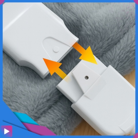 Duży Koc Elektryczny Podgrzewany 180x160cm 200W Pilot Timer Miękki Szary ASATO®