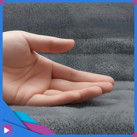 Duży Koc Elektryczny Podgrzewany 180x160cm 200W Pilot Timer Miękki Szary ASATO®