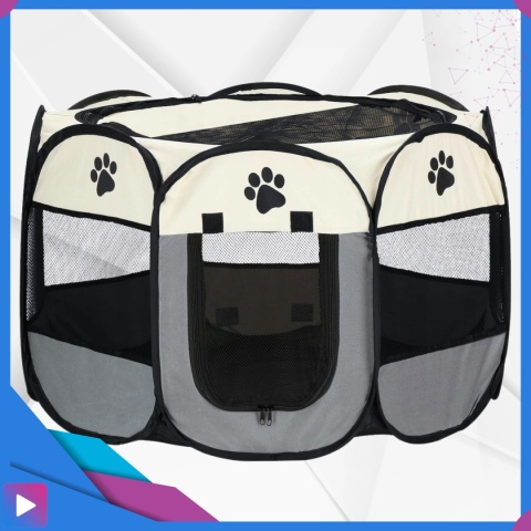 Duży Kojec Składany dla Psa Legowisko Klatka Mobilny ASATO®