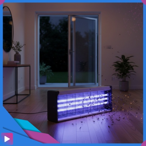 Duża Lampa Owadobójcza UV 10W ASATO® — Komary, Muchy, Ćmy, Meszki | Zasięg 100 m² | Do Wnętrz i Ogrodu | Bez Chemii