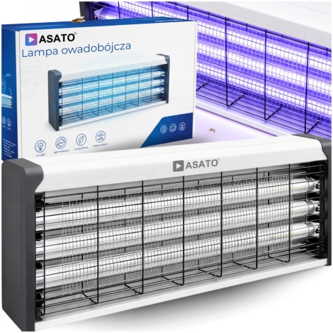 Lampa Owadobójcza UV 10W Na Komary Muchy Ćmy Owady Zasięg 110m² Do Wnętrz i Ogrodu ASATO®