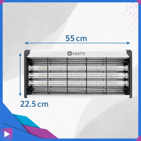 Lampa Owadobójcza UV 10W Na Komary Muchy Ćmy Owady Zasięg 110m² Do Wnętrz i Ogrodu ASATO®