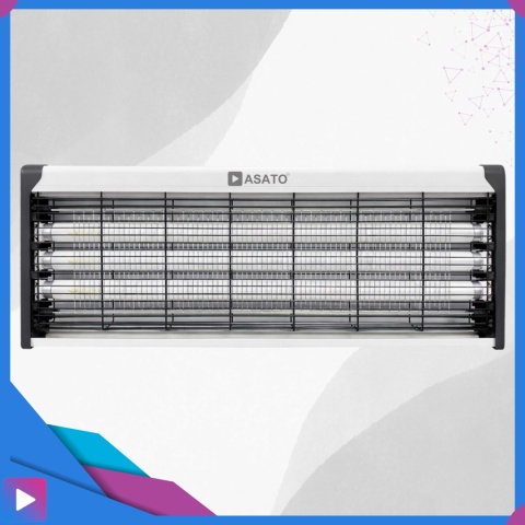 Duża Lampa Owadobójcza UV 20W ASATO® — Komary, Muchy, Ćmy, Meszki | Zasięg 200 m² | Do Wnętrz i Ogrodu | Bez Chemii