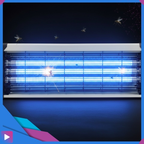 Duża Lampa Owadobójcza UV 20W ASATO® — Komary, Muchy, Ćmy, Meszki | Zasięg 200 m² | Do Wnętrz i Ogrodu | Bez Chemii