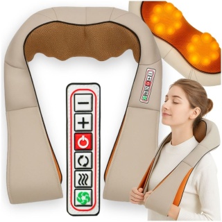 Masażer Karku Shiatsu do Pleców Ciała Szyi Podgrzewany Mocny i Wytrzymały