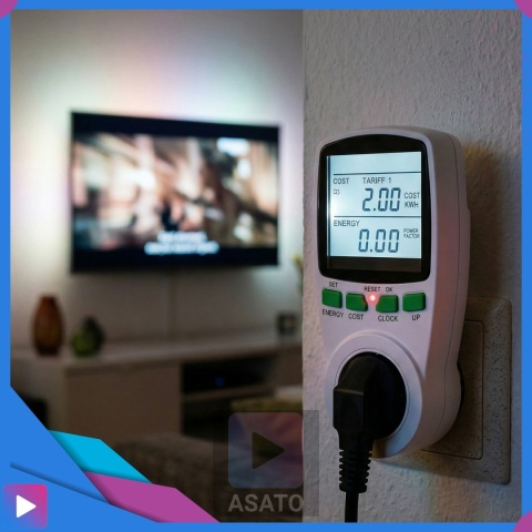 Miernik Zużycia Prądu do Gniazdka Licznik Energii Elektrycznej Watomierz
