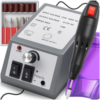 Frezarka do Paznokci 12W Twist&Lock Zestaw Frezów Manicure Pedicure ASATO®