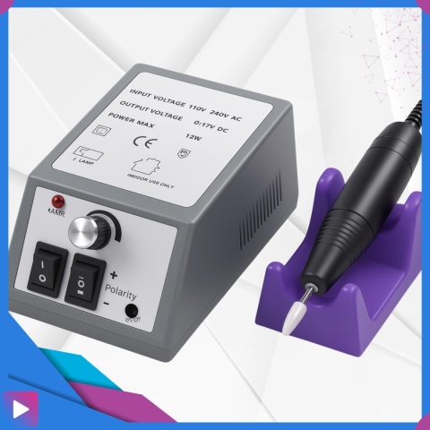 Frezarka do Paznokci 12W Twist&Lock Zestaw Frezów Manicure Pedicure ASATO®