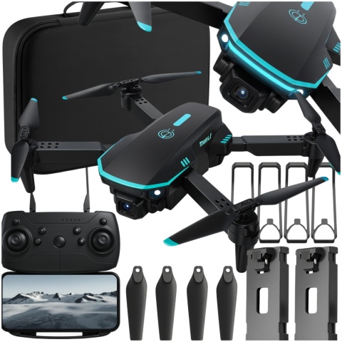 Dron z Kamerą 2 Baterie Zasięg 300m Aplikacja Walizka 1 Kamera ASATO®