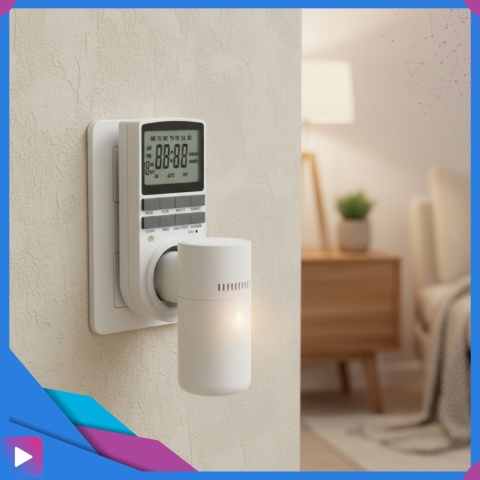 Programator Czasowy do Gniazdka Gniazdkowy LCD 10 Programów Bateria ASATO®