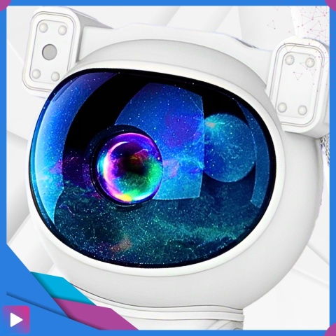 Projektor Gwiazd Astronauta Stojący LED 8 Trybów Pilot Ruchoma Głowa Lampka Nocna ASATO®