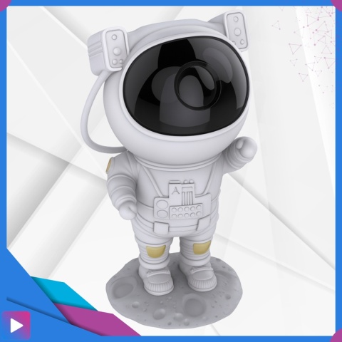 Projektor Gwiazd Astronauta Stojący LED 8 Trybów Pilot Ruchoma Głowa Lampka Nocna ASATO®