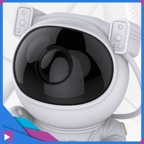 Projektor Gwiazd Astronauta Stojący LED 8 Trybów Pilot Ruchoma Głowa Lampka Nocna ASATO®