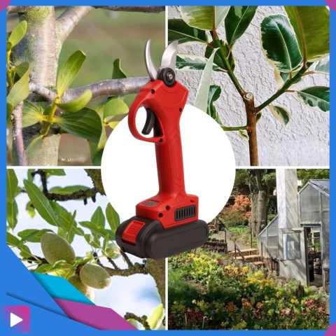 Sekator Akumulatorowy Elektryczne Nożyce do Gałęzi Bezszczotkowy Ogrodowy 120W 48V 1x Akumulator Walizka i Akcesoria ASATO®