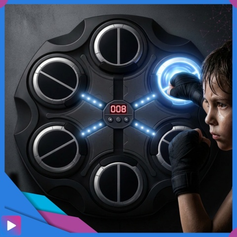 Tarcza do Boksowania Bezprzewodowa Bluetooth Rekawice Przyssawki zestaw ASATO®