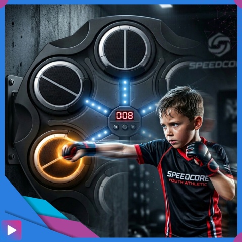 Tarcza do Boksowania Bezprzewodowa Bluetooth Rekawice Przyssawki zestaw ASATO®