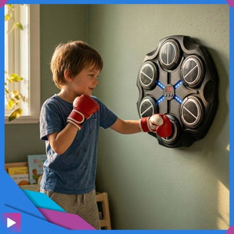 Tarcza do Boksowania Bezprzewodowa Bluetooth Rekawice Przyssawki zestaw ASATO®