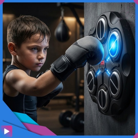 Tarcza do Boksowania Bezprzewodowa Bluetooth Rekawice Przyssawki zestaw ASATO®