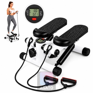 Stepper Skrętny z Linkami Steper Do Ćwiczeń z Linkami Ekspanderami + licznik LCD