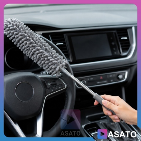 Szczotka do Kurzu 3w1 Teleskopowa 250 cm Zestaw 3 Końcówki Mikrofibra ASATO®