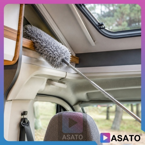 Szczotka do Kurzu 3w1 Teleskopowa 250 cm Zestaw 3 Końcówki Mikrofibra ASATO®