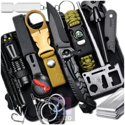 WOJSKOWY ZESTAW SURVIVALOWY NIEZBĘDNIK DO PRZEŻYCIA SURVIVAL 30w1 MULTITOOL