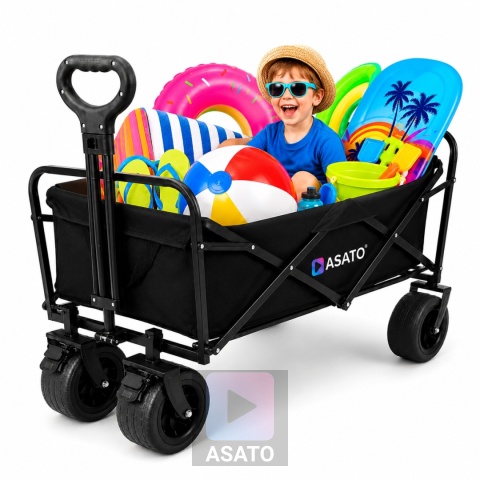 Wózek Składany Turystyczny Dla Dzieci XL No.1 Ogrodowy Transportowy Plażowy do 250kg